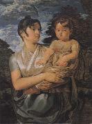 Philipp Otto Runge The Artist-s Wife and their Young Son France oil painting artist